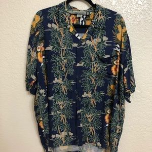 Pineapple and Palm Trees Aloha Shirt